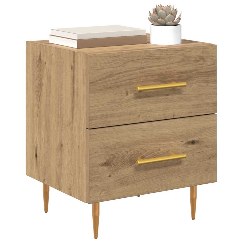 Κομοδίνο 2 pcs Artisan Oak 40 x 35 x 47,5 εκ Επεξεργασμένο ξύλο - Pakobazaar