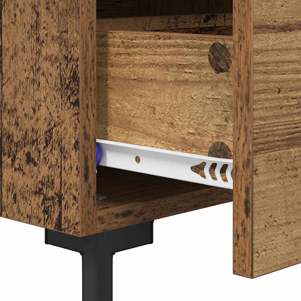 Κομοδίνο 2 pcs Παλιό ξύλο 40 x 35 x 47,5 εκ Επεξεργασμένο ξύλο