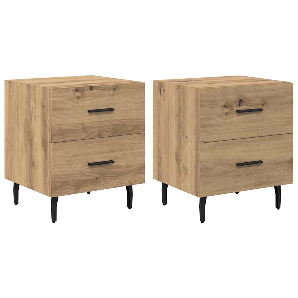 Κομοδίνο 2 pcs Artisan Oak 40 x 35 x 47,5 εκ Επεξεργασμένο ξύλο