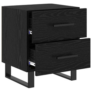 Κομοδίνο Μαύρη Οξυά 40 x 35 x 47,5 εκ Επεξεργασμένο Ξύλο