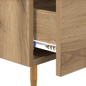 Κομοδίνο 2 pcs Καφέ 40 x 35 x 47,5 εκ Επεξεργασμένο ξύλο - Pakobazaar