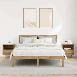Κομοδίνο 2 pcs Καφέ 40 x 35 x 47,5 εκ Επεξεργασμένο ξύλο - Pakobazaar