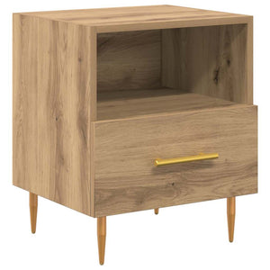 Κομοδίνο 2 pcs Καφέ 40 x 35 x 47,5 εκ Επεξεργασμένο ξύλο - Pakobazaar
