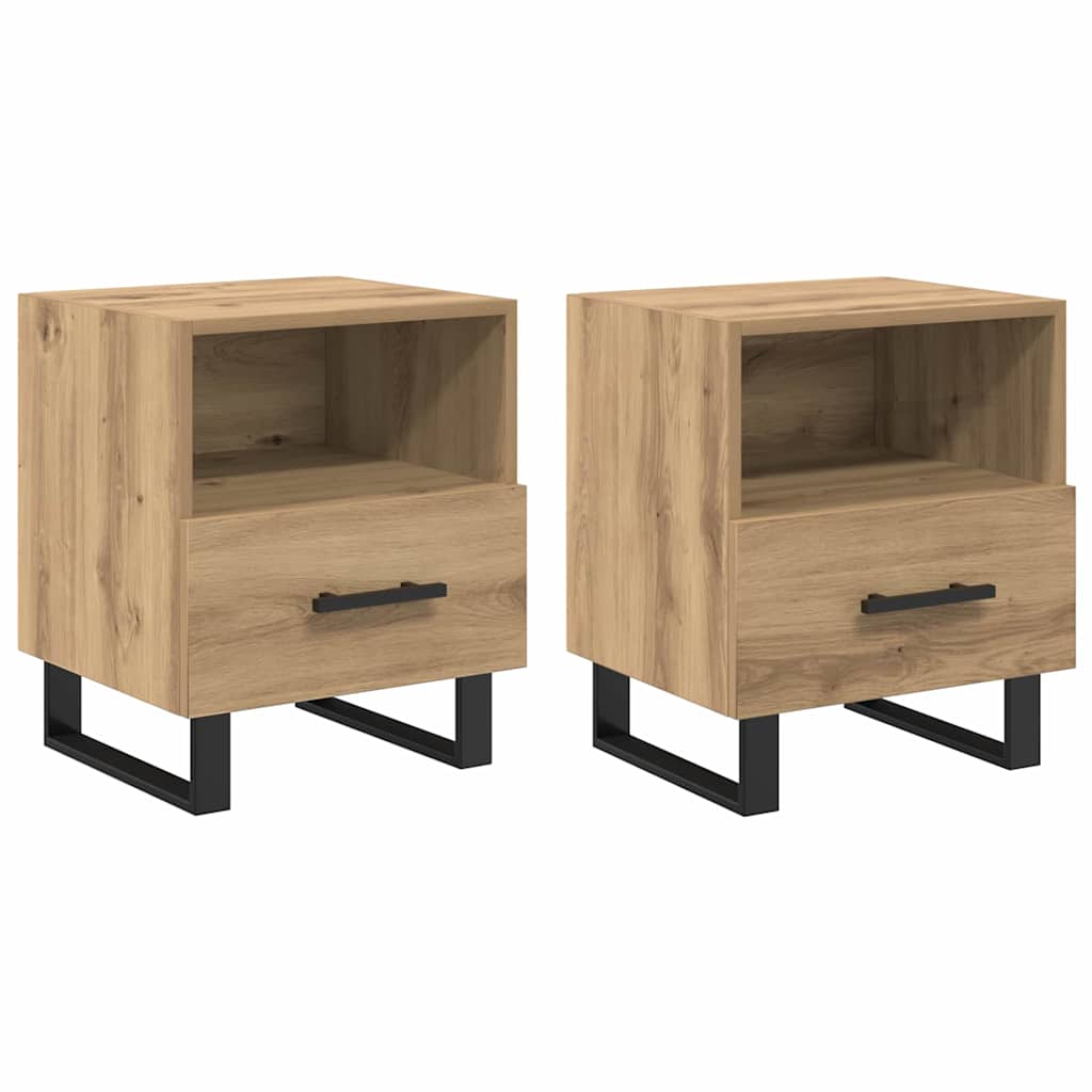 Κομοδίνο 2 pcs Artisan Oak 40 x 35 x 47,5 εκ Επεξεργασμένο ξύλο