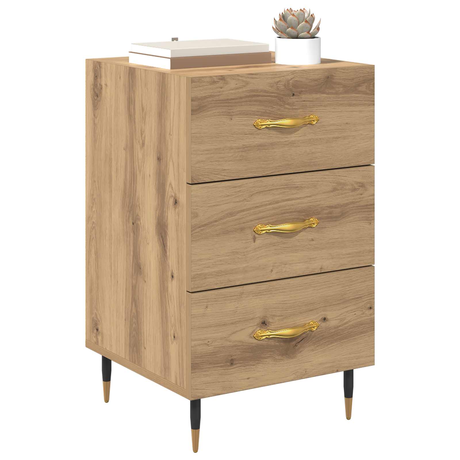Κομοδίνο Artisan Oak 40 x 40 x 66 εκ. Επεξεργασμένο ξύλο - Pakobazaar