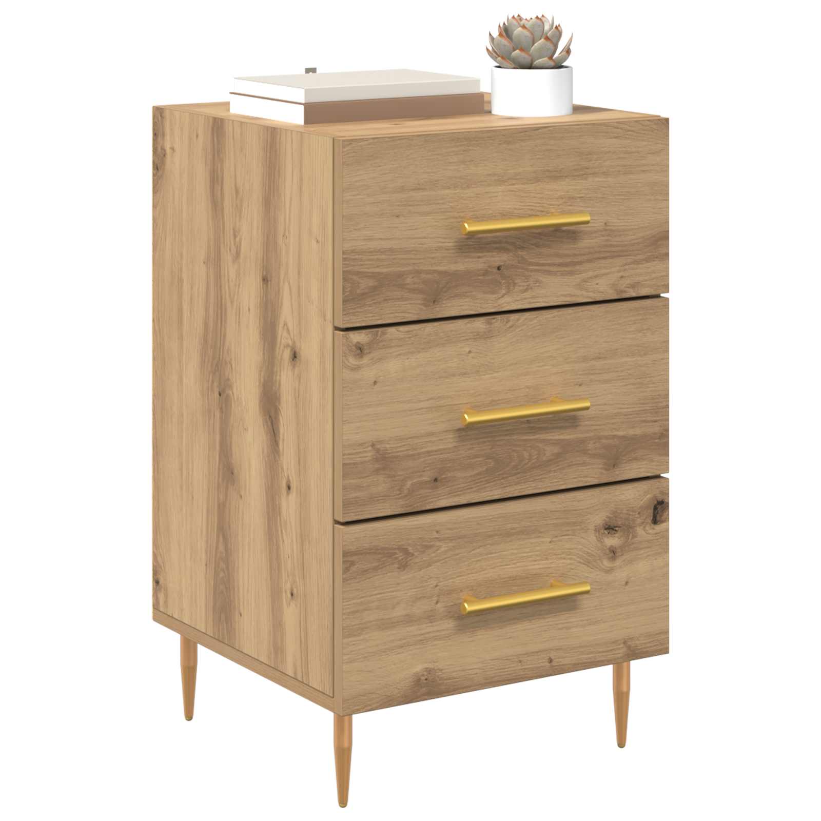 Κομοδίνο Artisan Oak 40 x 40 x 66 εκ. Επεξεργασμένο ξύλο - Pakobazaar