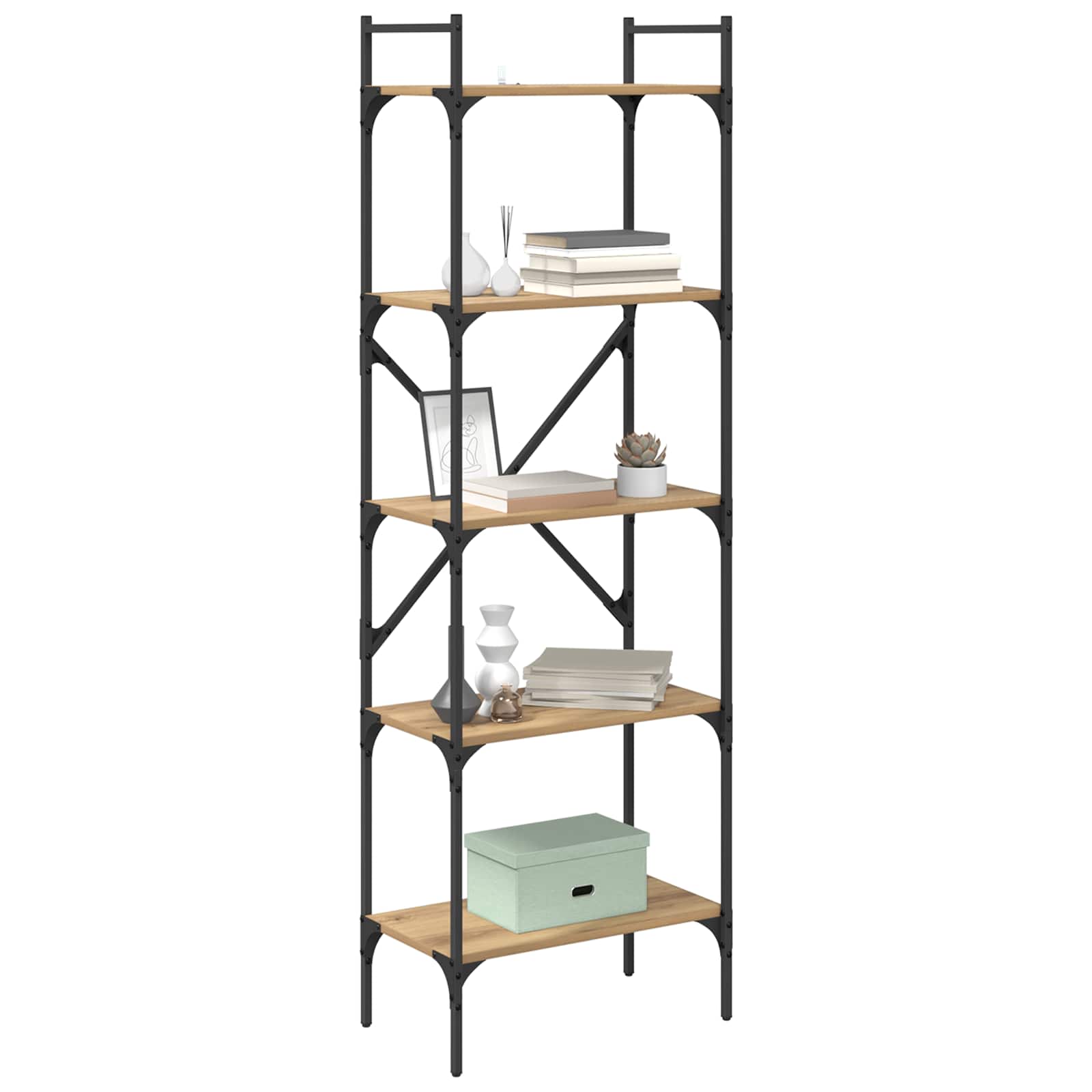 Βιβλιοθήκη Artisan Oak 56 x 32 x 174 cm Επεξεργασμένο ξύλο - Pakobazaar