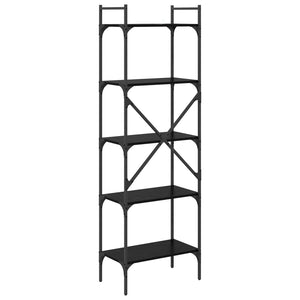 Βιβλιοθήκη Μαύρη Οξυά 56 x 32 x 174 cm Επεξεργασμένο ξύλο - Pakobazaar