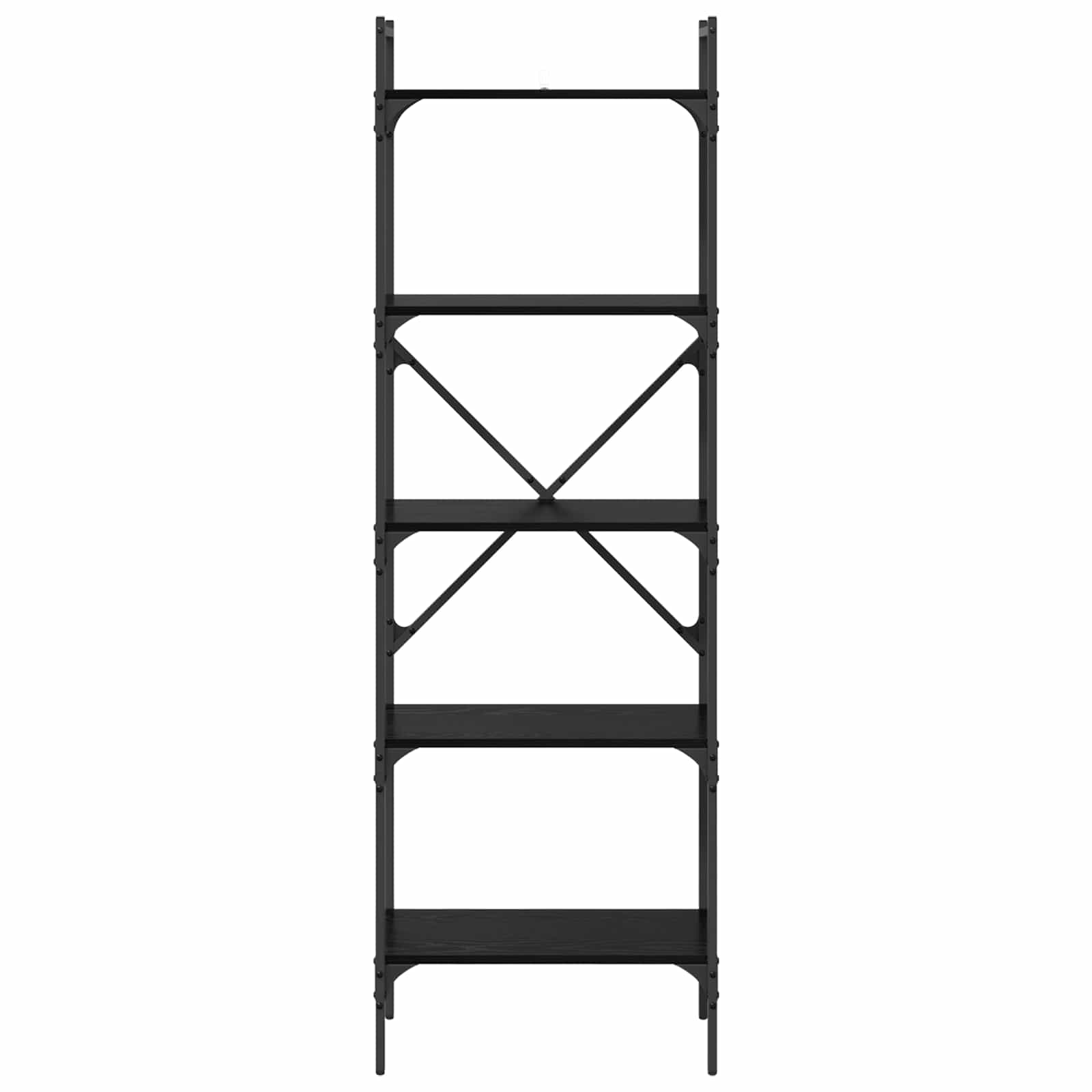 Βιβλιοθήκη Μαύρη Οξυά 56 x 32 x 174 cm Επεξεργασμένο ξύλο - Pakobazaar