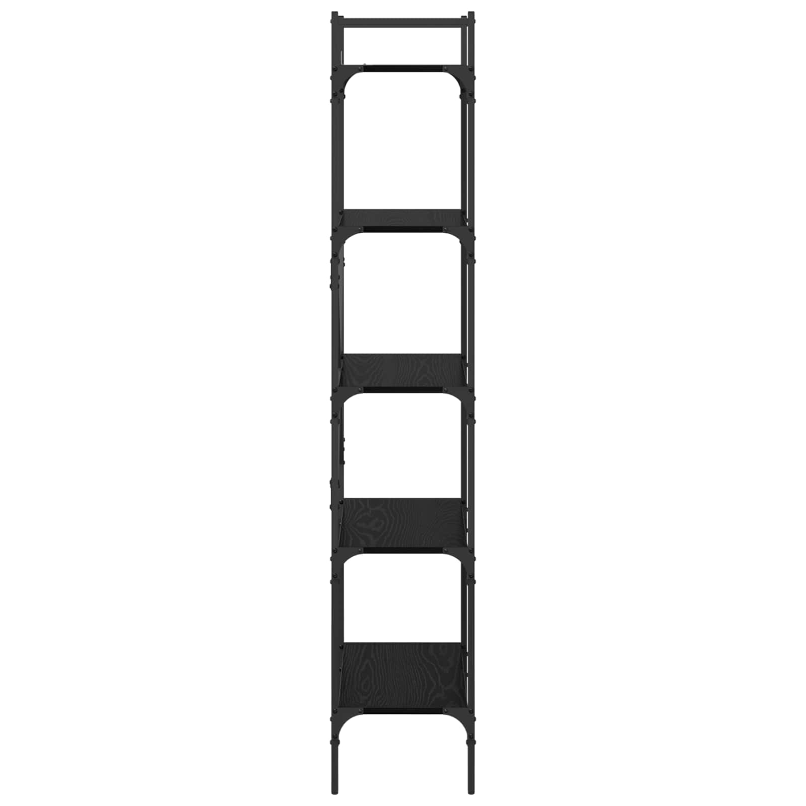 Βιβλιοθήκη Μαύρη Οξυά 56 x 32 x 174 cm Επεξεργασμένο ξύλο - Pakobazaar
