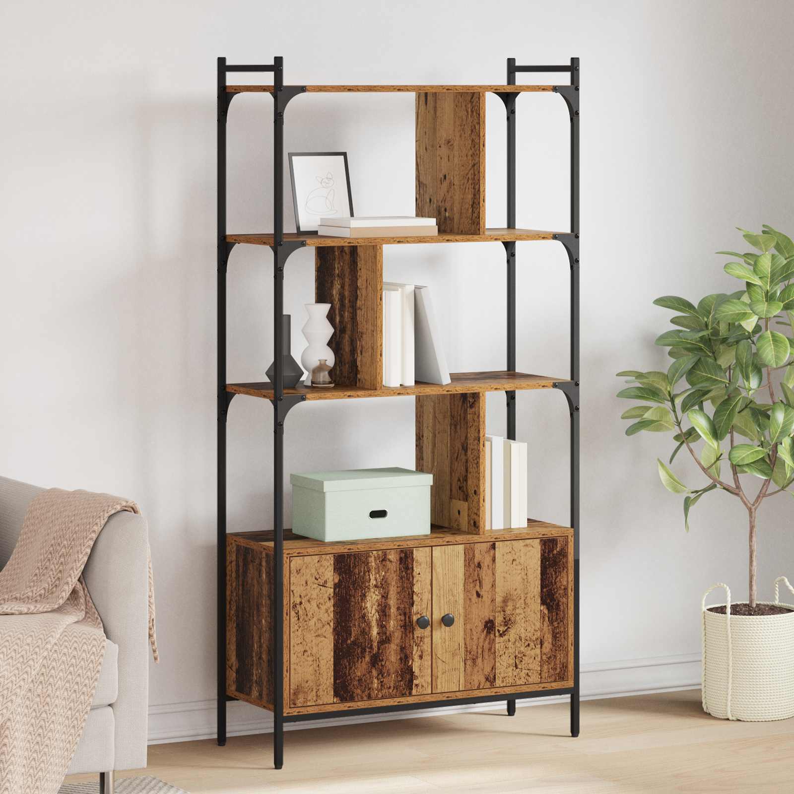 Βιβλιοθήκη 76,5 x 30 x 154,5 εκ Επεξεργασμένο ξύλο - Pakobazaar
