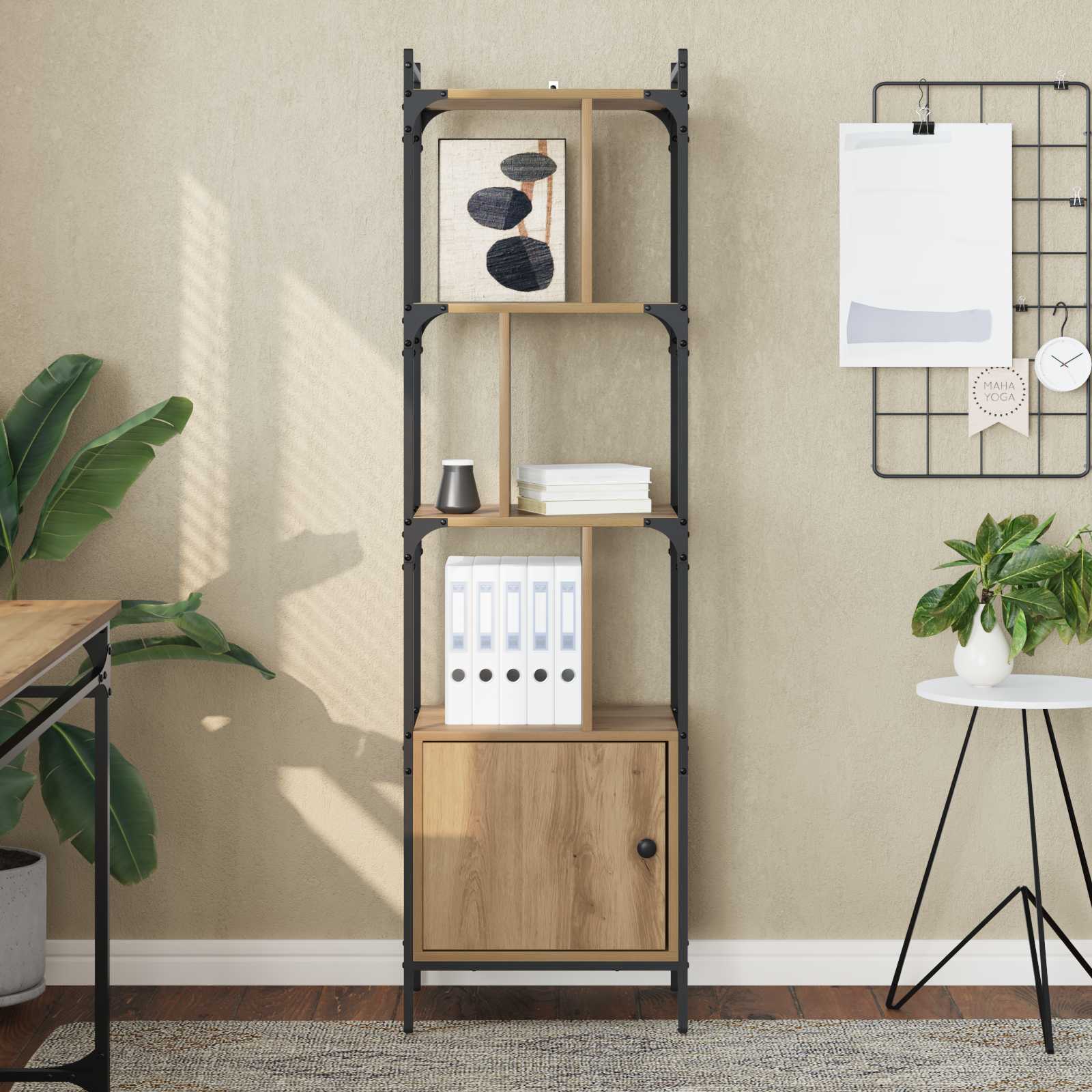 Βιβλιοθήκη Artisan Oak 44,5 x 30 x 154,5 εκ. Επεξεργασμένο ξύλο - Pakobazaar