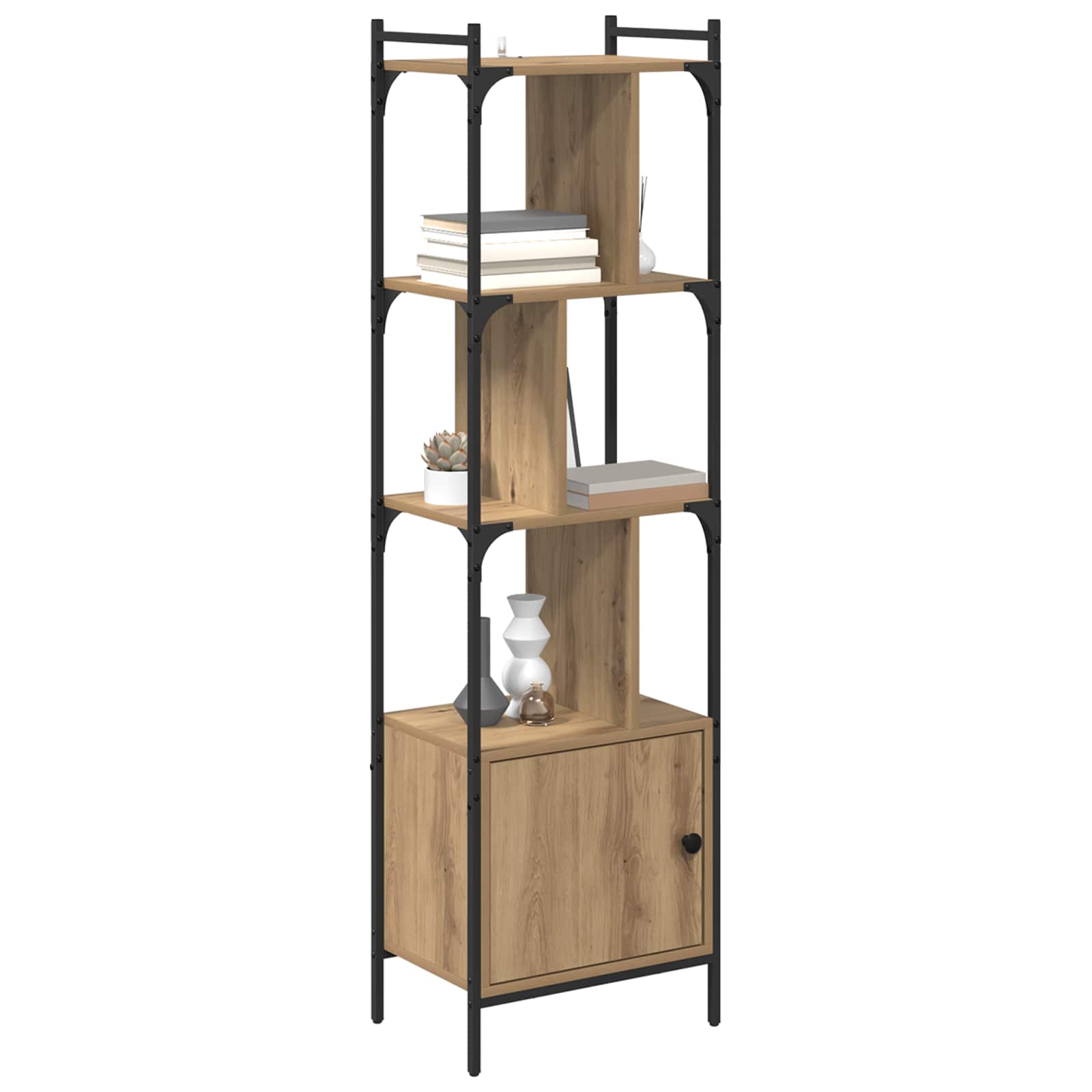 Βιβλιοθήκη Artisan Oak 44,5 x 30 x 154,5 εκ. Επεξεργασμένο ξύλο - Pakobazaar