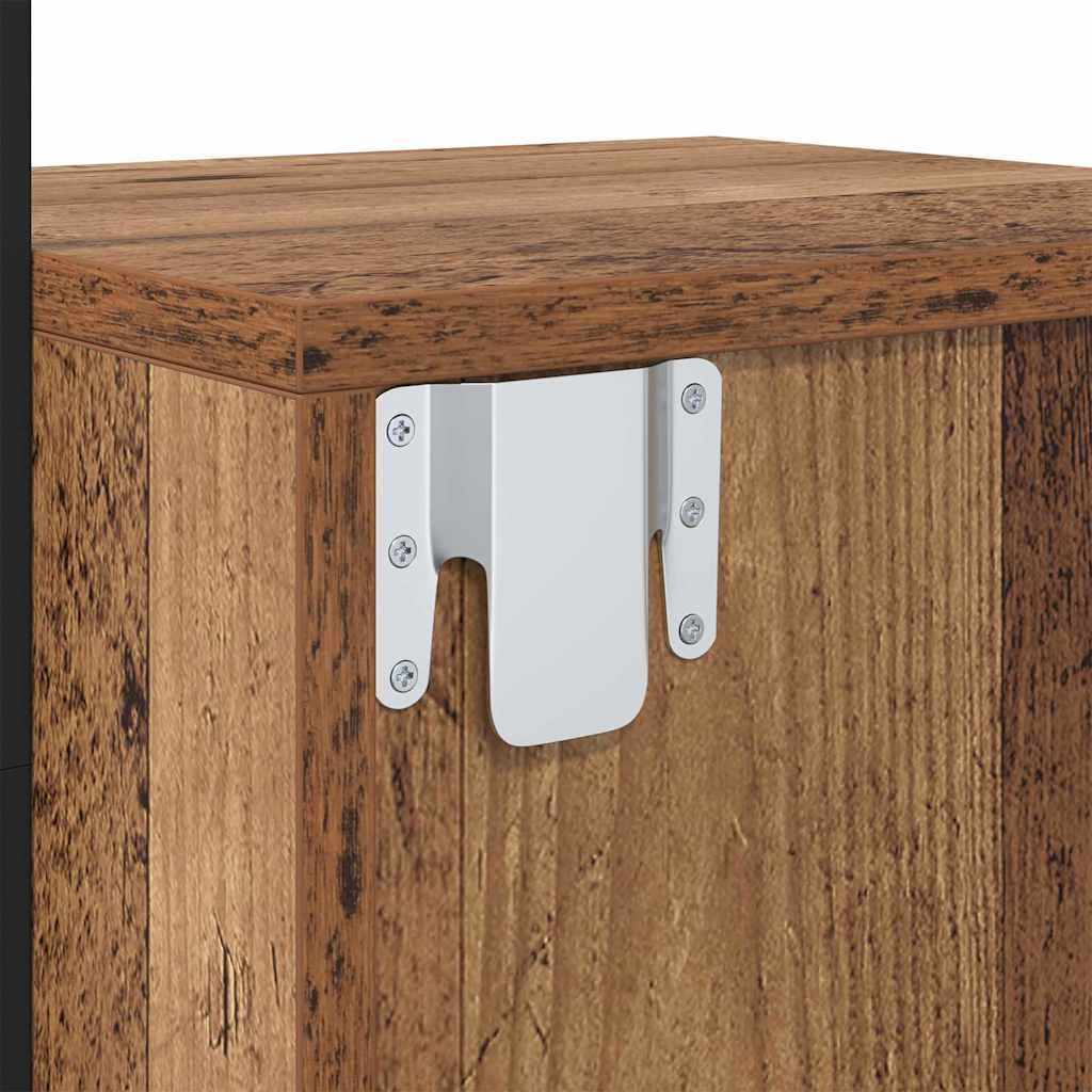 Κομοδίνο 2 pcs Παλιό ξύλο 35 x 30 x 51 εκ. Επεξεργασμένο ξύλο - Pakobazaar