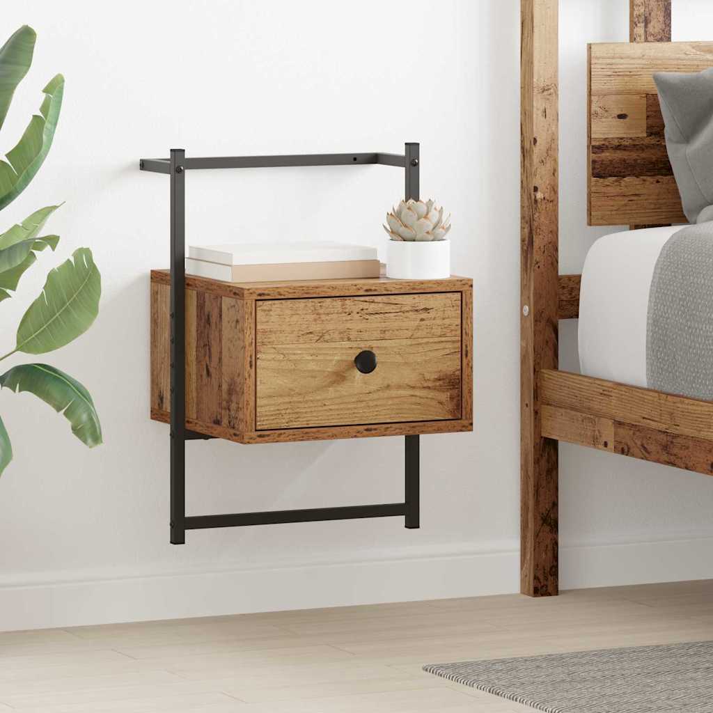 Κομοδίνο 2 pcs Παλιό ξύλο 35 x 30 x 51 εκ. Επεξεργασμένο ξύλο - Pakobazaar