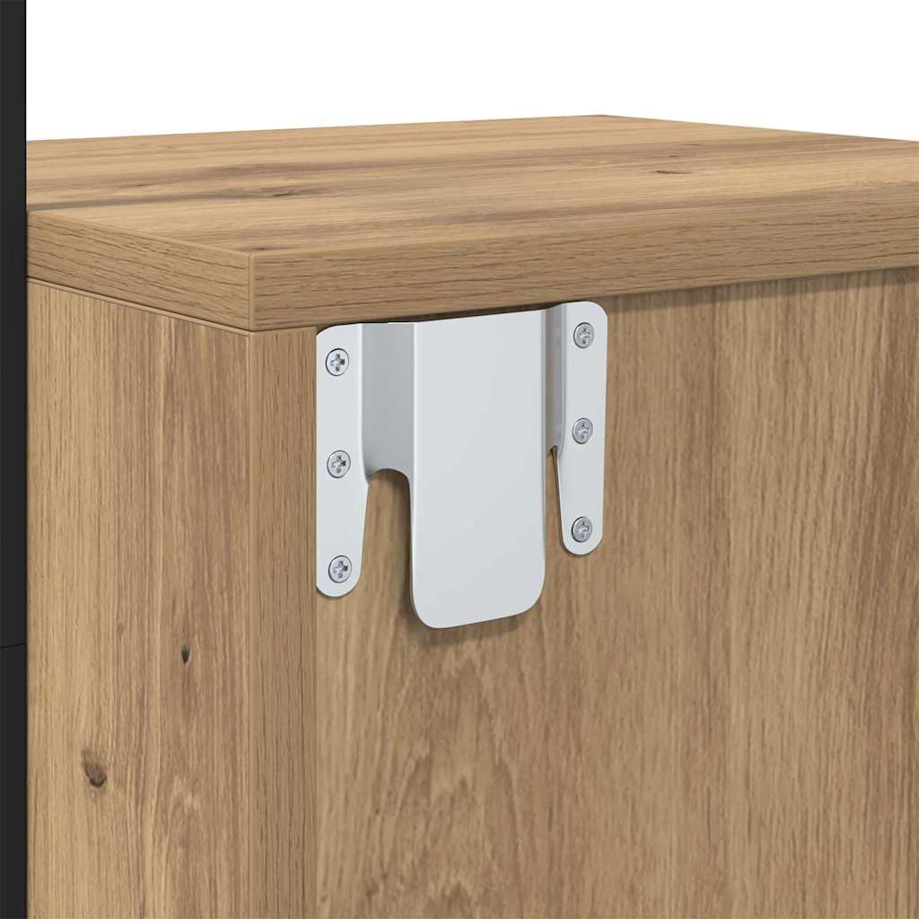 Κομοδίνο 2 pcs Artisan Oak 35 x 30 x 51 εκ. Επεξεργασμένο ξύλο - Pakobazaar