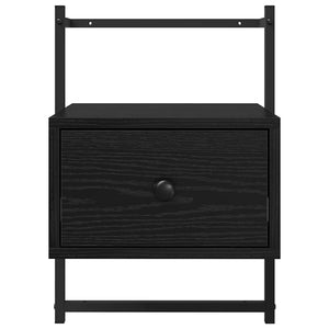 Κομοδίνο 2 pcs Μαύρη Οξυά 35 x 30 x 51 εκ. Επεξεργασμένο ξύλο - Pakobazaar