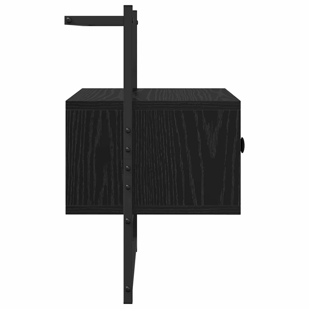 Κομοδίνο 2 pcs Μαύρη Οξυά 35 x 30 x 51 εκ. Επεξεργασμένο ξύλο - Pakobazaar