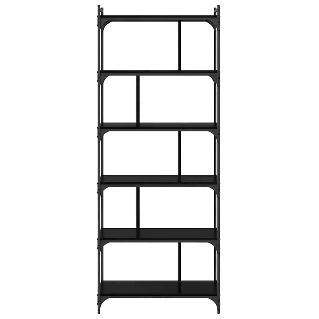 Βιβλιοθήκη Μαύρη δρυς 76 x 32 x 192 εκ. Επεξεργασμένο ξύλο