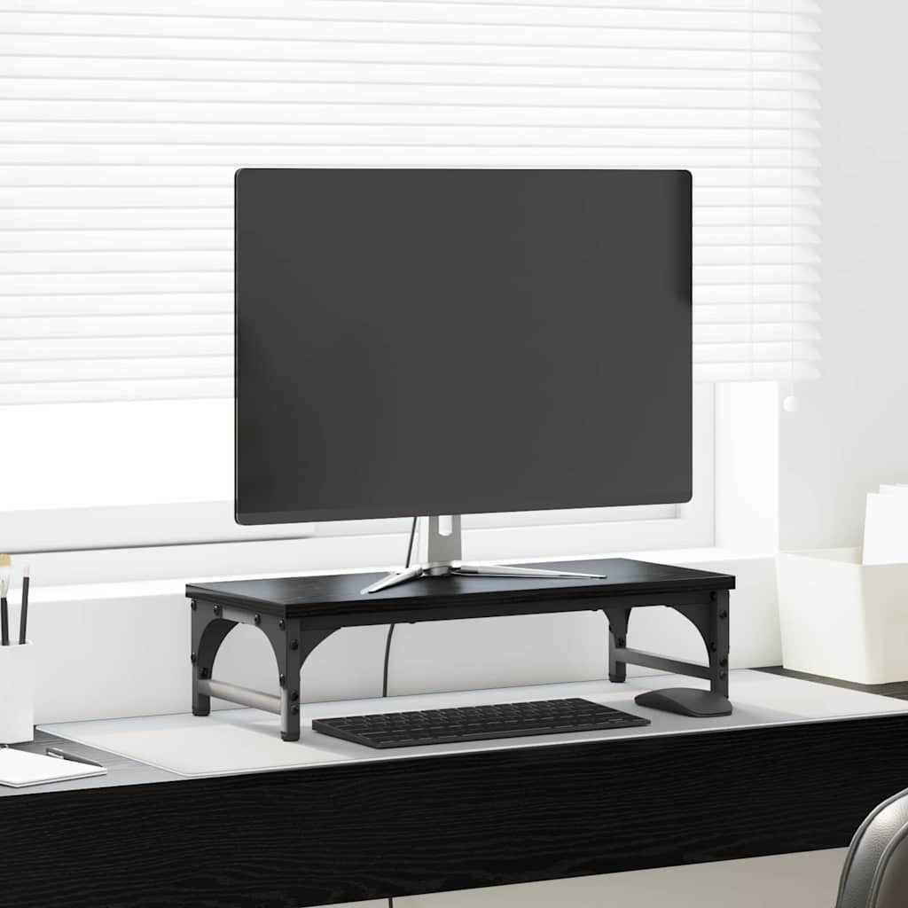 Βάση Μόνιτορ Μαύρη Οξυά 55 x 23 x 14 cm Επεξεργασμένο ξύλο - Pakobazaar
