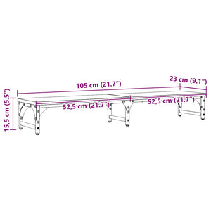 Βάση Μόνιτορ Μαύρη Δρυς 105 x 23 x 15,5 cm Επεξεργασμένο Ξύλο