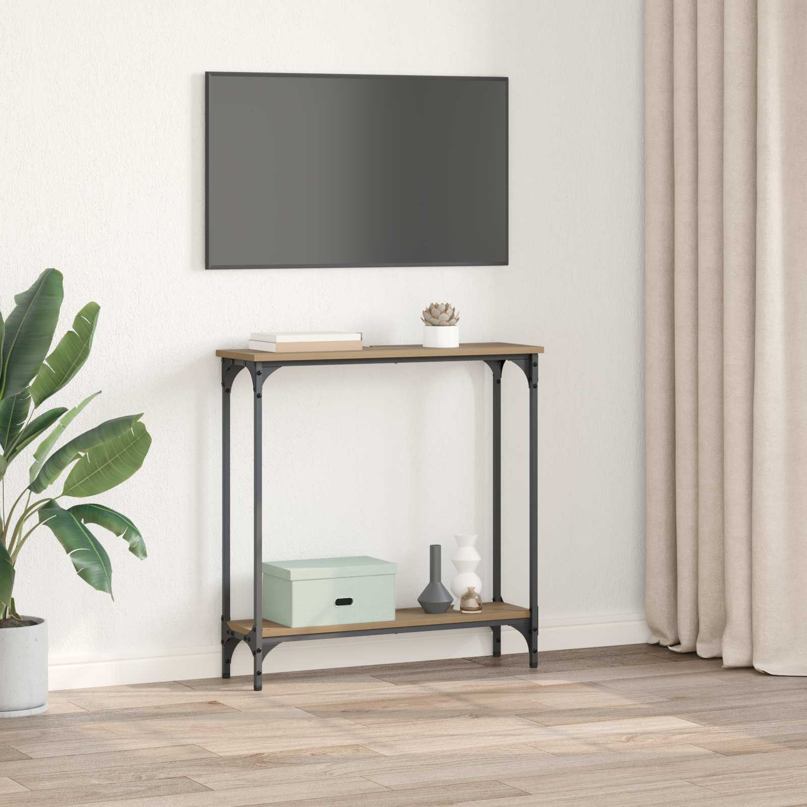 Τραπέζι κονσόλας με ράφι Artisan Oak 75 x 22,5 x 75 εκ - Pakobazaar