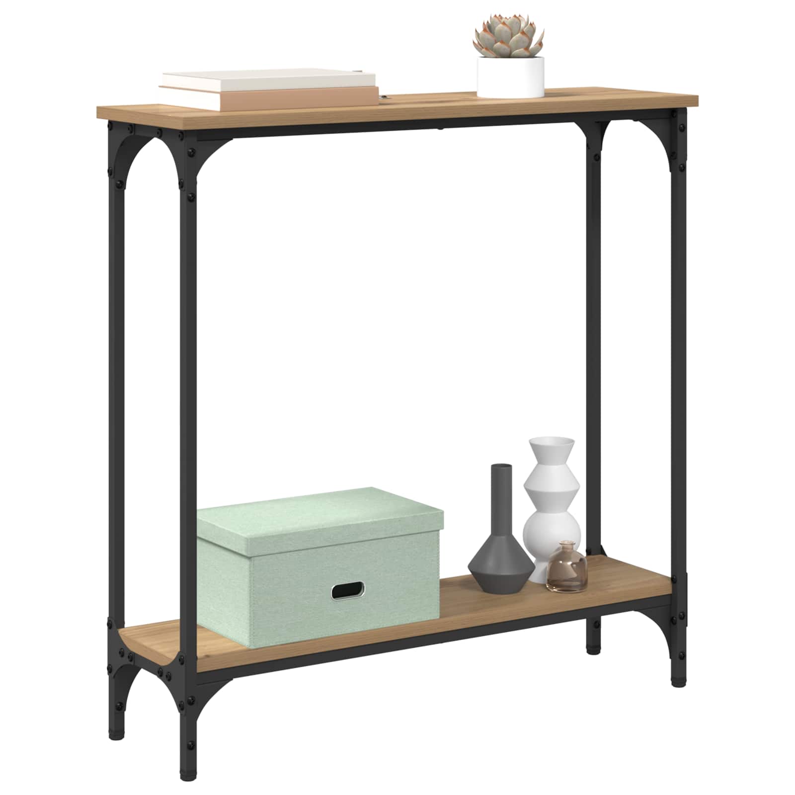 Τραπέζι κονσόλας με ράφι Artisan Oak 75 x 22,5 x 75 εκ - Pakobazaar