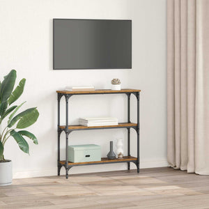 Τραπέζι κονσόλας με ράφι Παλιό ξύλο 75 x 22,5 x 75 εκ - Pakobazaar