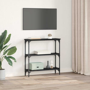 Τραπέζι κονσόλας με ράφι Μαύρη Οξυά 75 x 22,5 x 75 εκ - Pakobazaar
