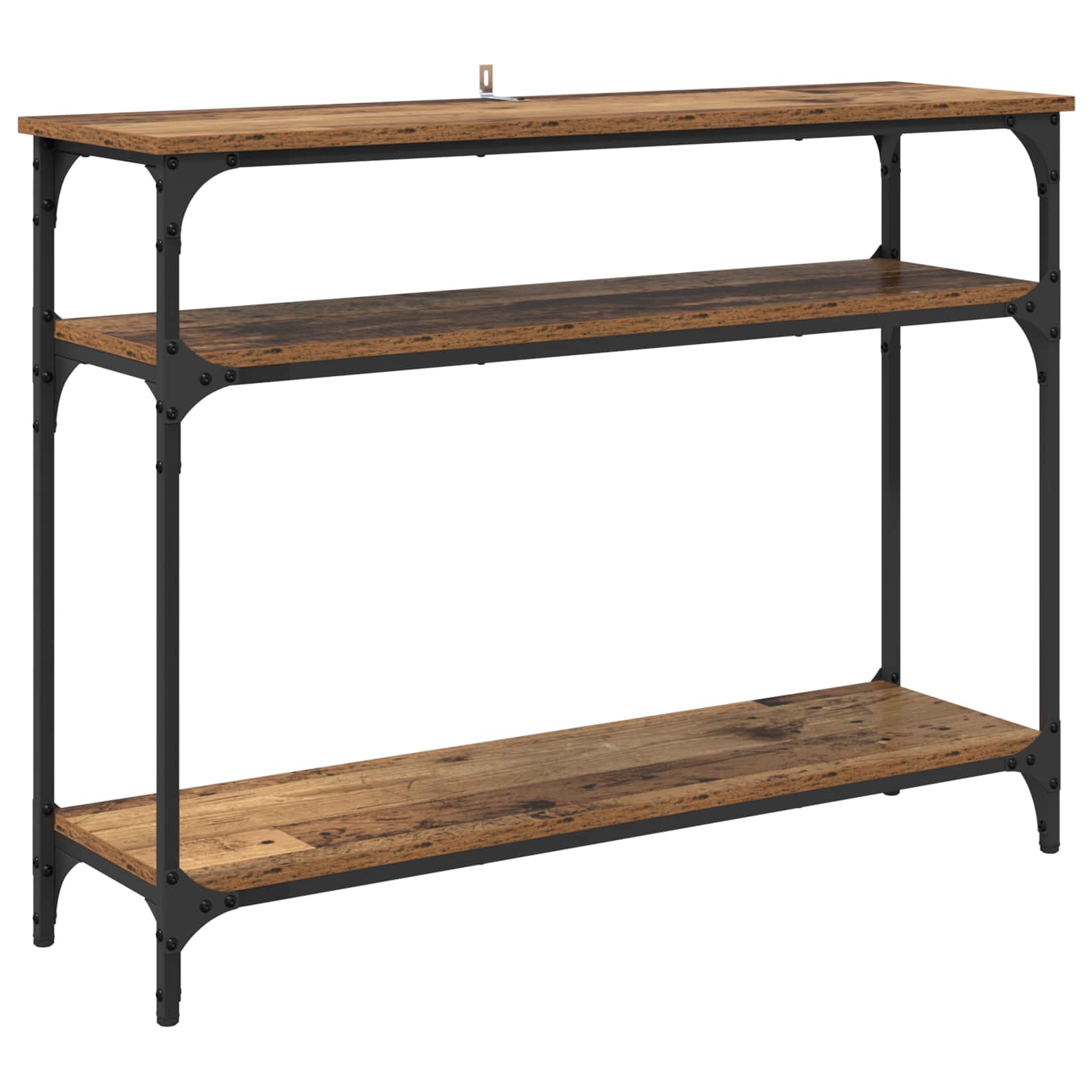 Τραπέζι κονσόλας με ράφι Παλιό Ξύλο 100 x 29 x 75 εκ. - Pakobazaar