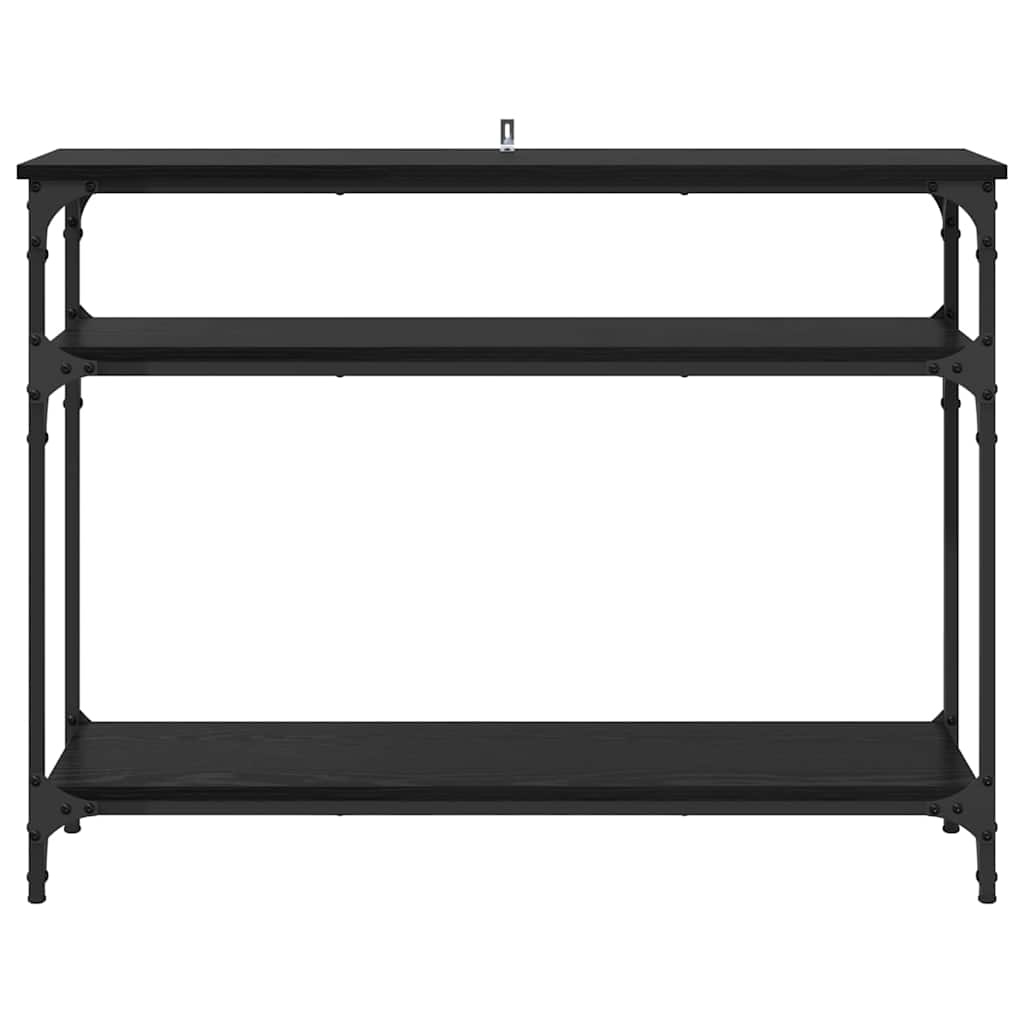 Τραπέζι κονσόλας με ράφι Μαύρη Οξυά 100 x 29 x 75 εκ. - Pakobazaar