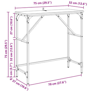 Τραπέζι κονσόλας Artisan Oak 75 x 32 x 75 εκ. - Pakobazaar