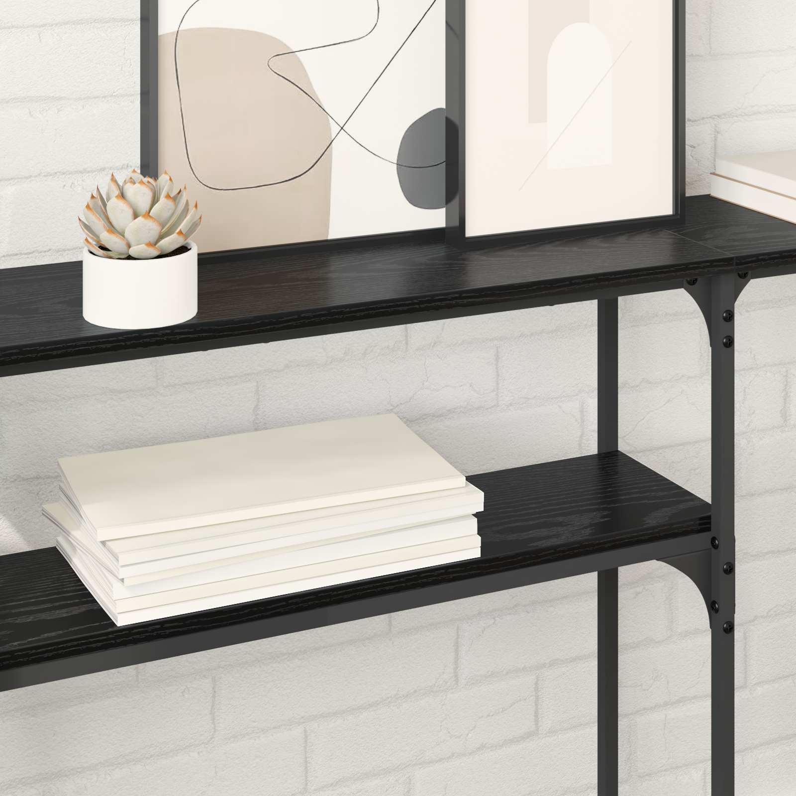 ΤραπέζιΚονσόλας Μαύρη Οξυά 146 x 22.5 x 75 εκ. - Pakobazaar