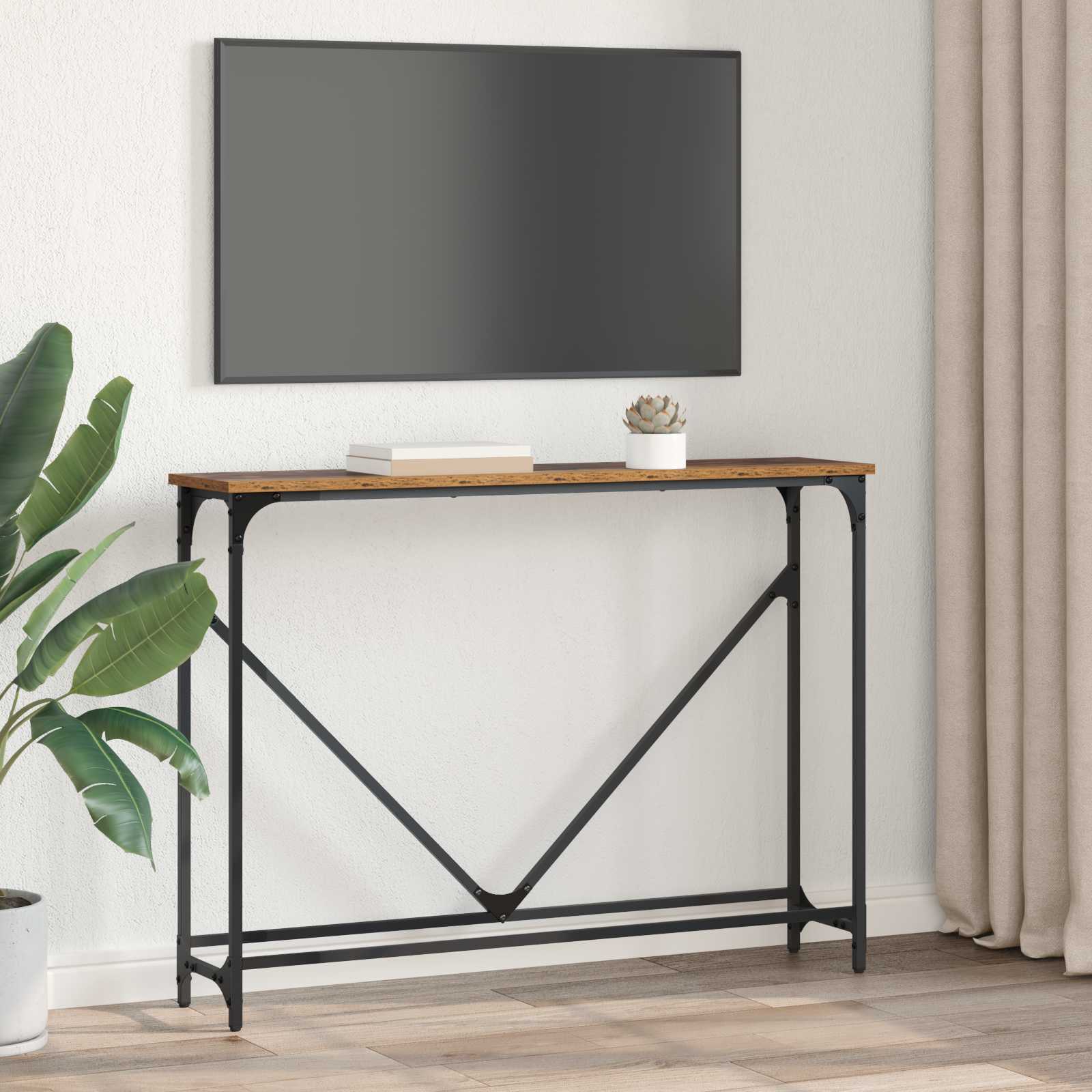 Τραπέζι κονσόλας Παλιό Ξύλο 102 x 23 x 75 εκ Επεξεργασμένο ξύλο - Pakobazaar