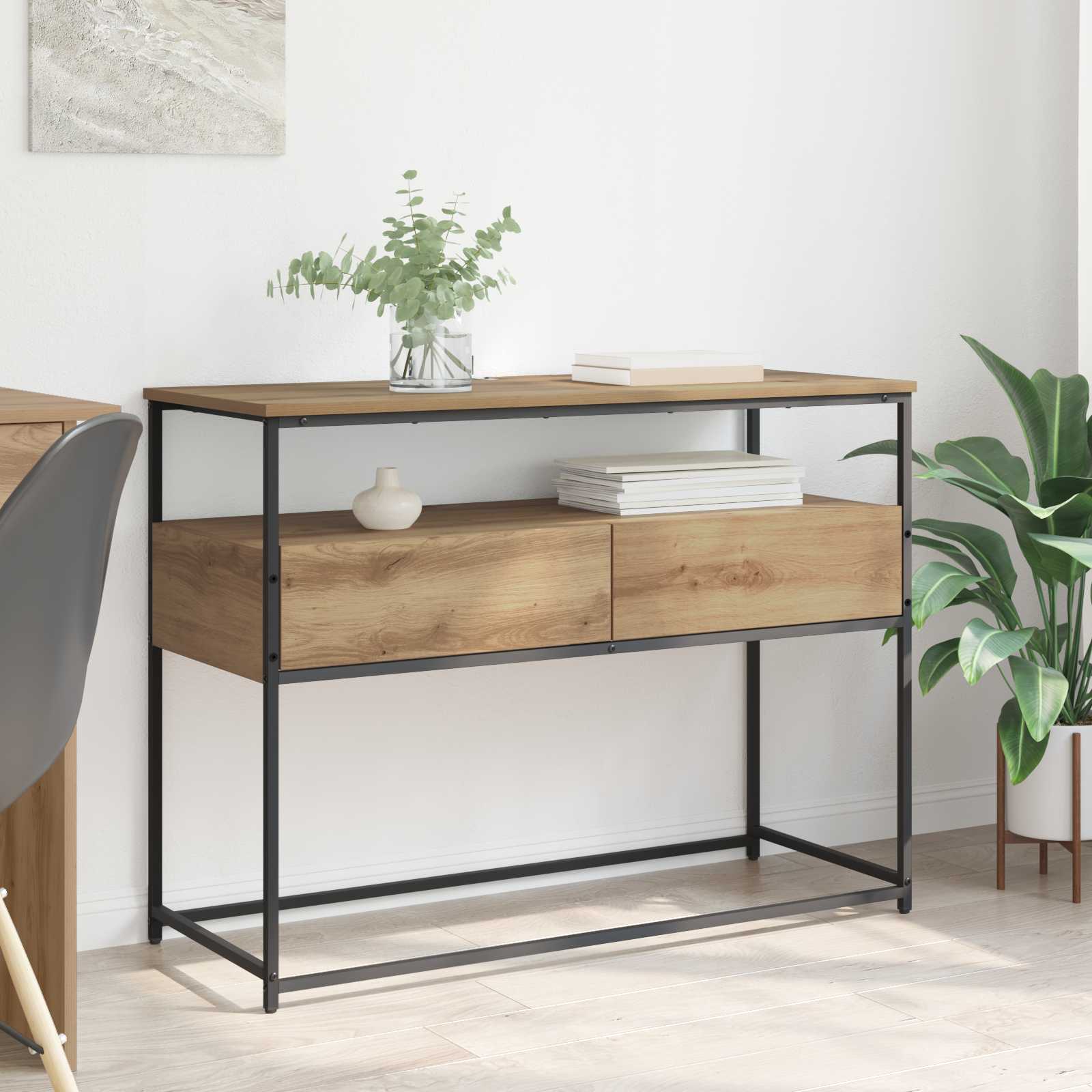 Τραπέζι κονσόλας με συρτάρι Artisan Oak 100 x 40 x 75 cm - Pakobazaar
