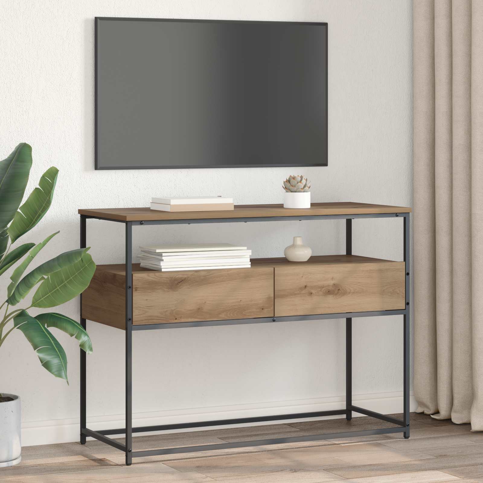 Τραπέζι κονσόλας με συρτάρι Artisan Oak 100 x 40 x 75 cm - Pakobazaar