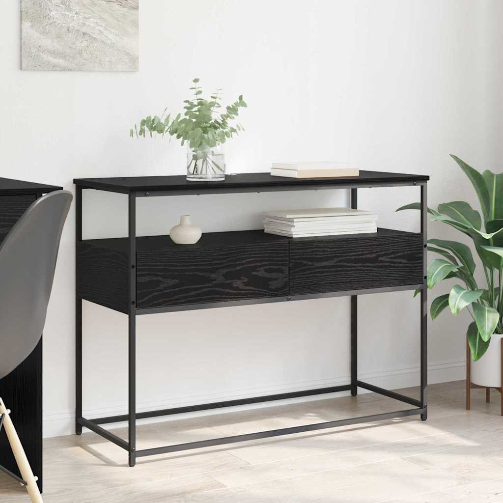 Τραπέζι κονσόλας Μαύρη Οξυά 100 x 40 x 75 cm Επεξεργασμένο ξύλο - Pakobazaar