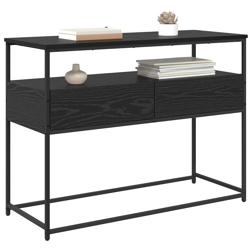 Τραπέζι κονσόλας Μαύρη Οξυά 100 x 40 x 75 cm Επεξεργασμένο ξύλο - Pakobazaar