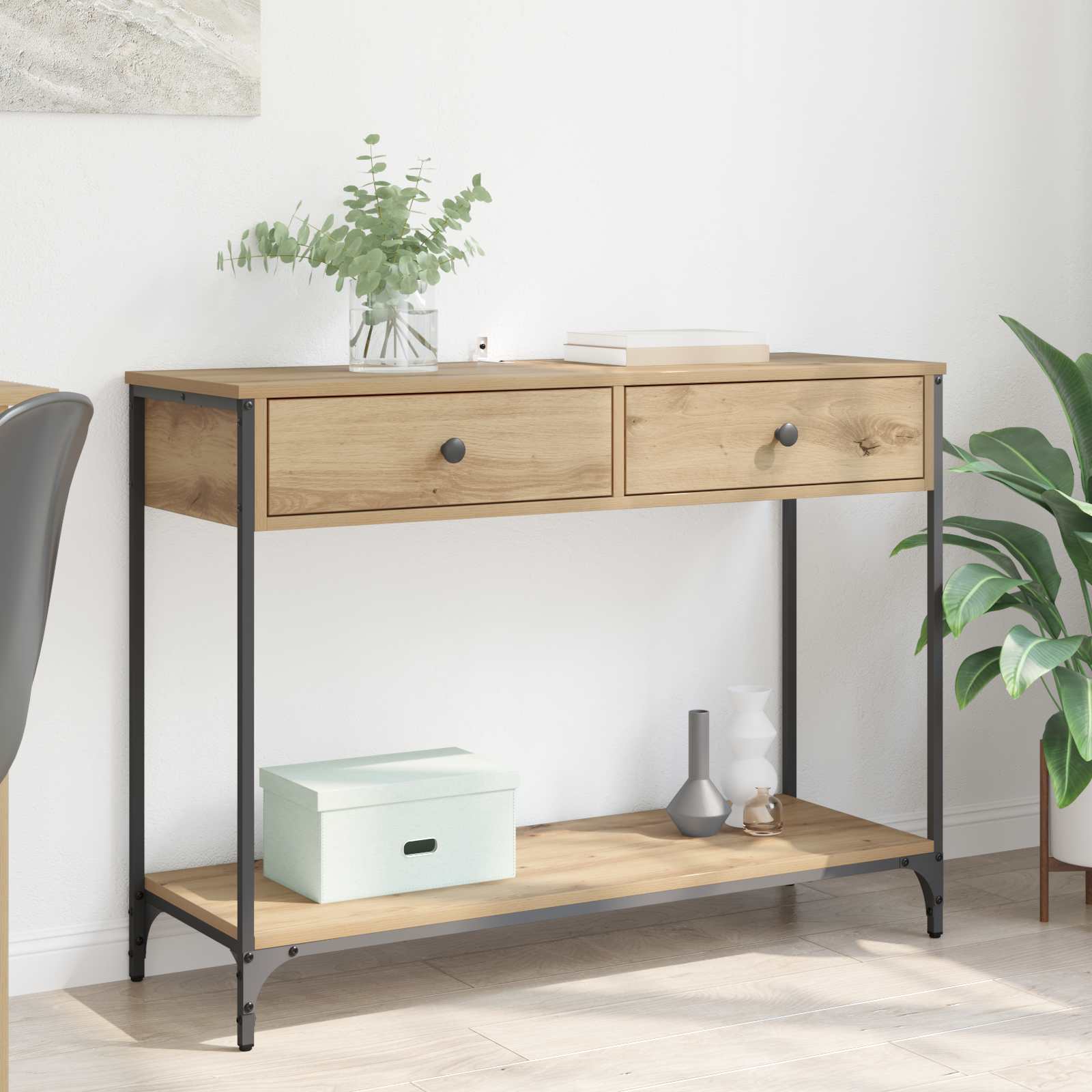 Τραπέζι κονσόλας με συρτάρι Artisan Oak 100 x 34,5 x 75 εκ. - Pakobazaar