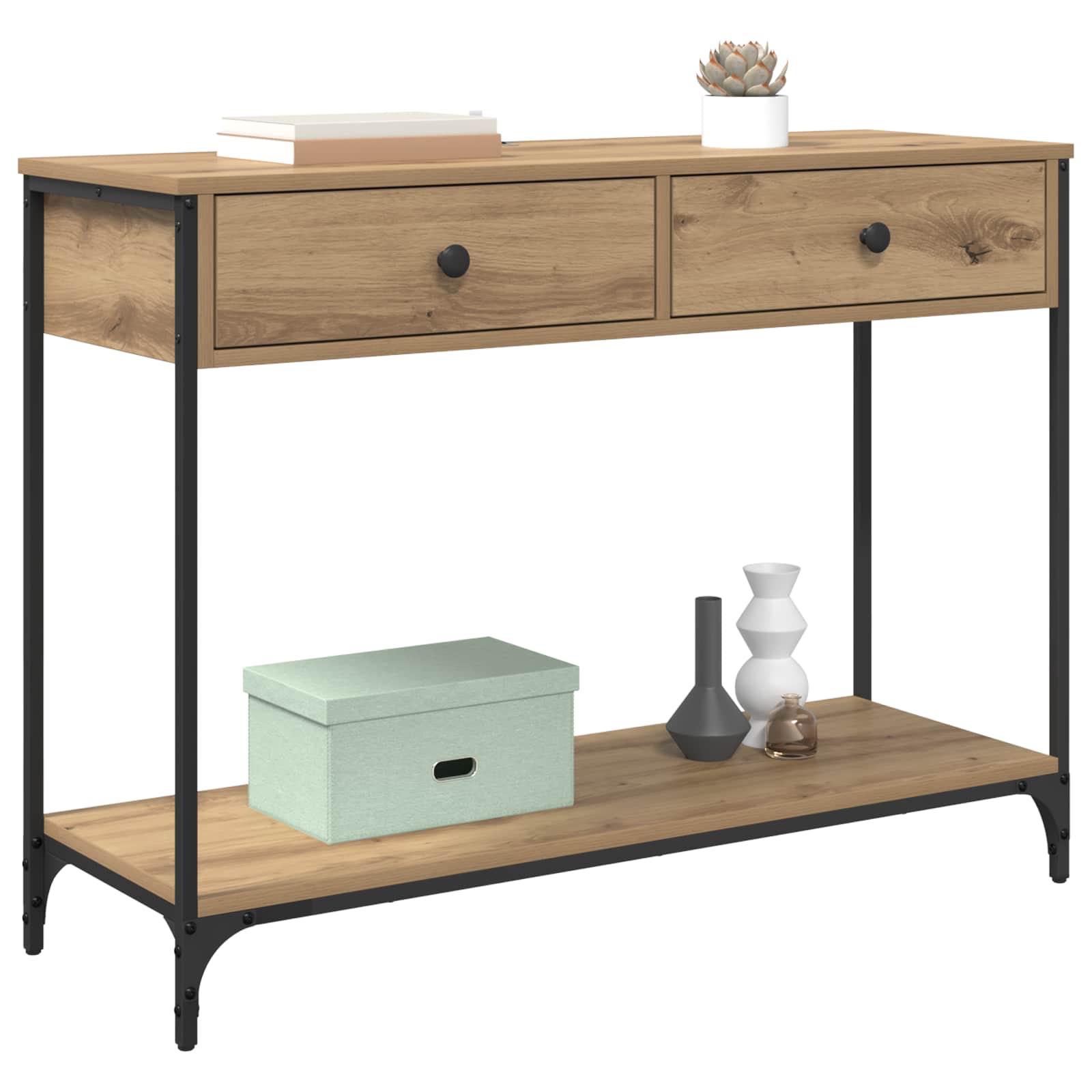 Τραπέζι κονσόλας με συρτάρι Artisan Oak 100 x 34,5 x 75 εκ. - Pakobazaar