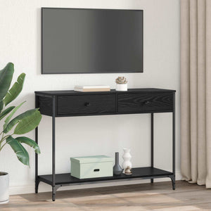 Τραπέζι κονσόλας με συρτάρι Μαύρη Οξυά 100 x 34,5 x 75 εκ. - Pakobazaar