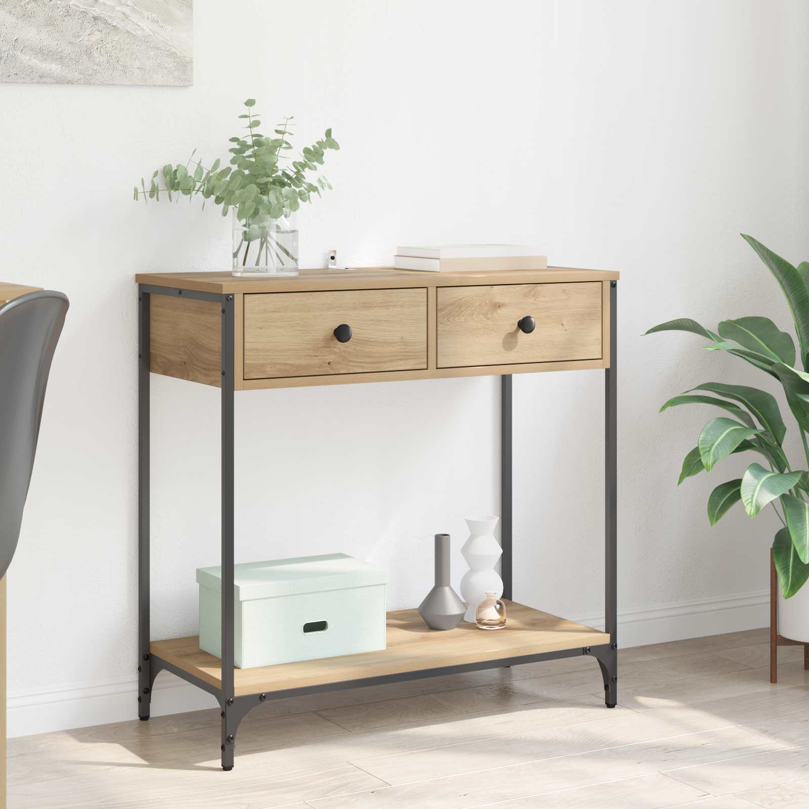 Τραπέζι κονσόλας με συρτάρι Artisan Oak 75 x 34,5 x 75 εκ - Pakobazaar
