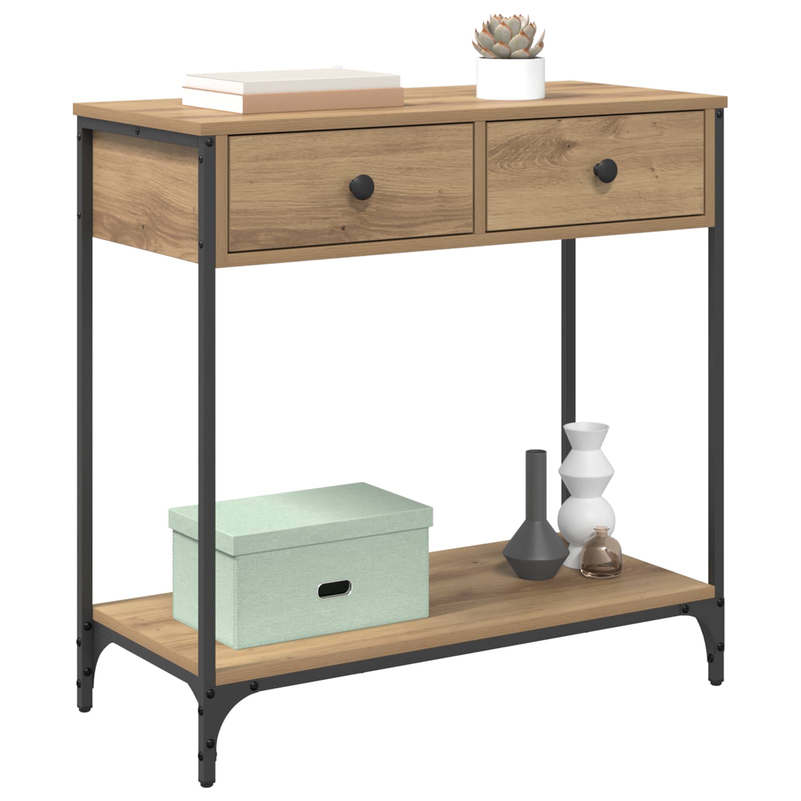 Τραπέζι κονσόλας με συρτάρι Artisan Oak 75 x 34,5 x 75 εκ - Pakobazaar