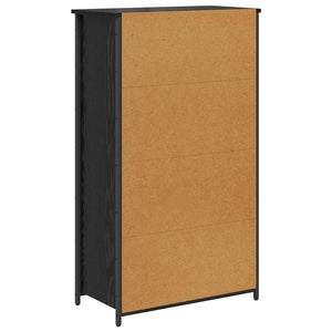 Highboard Μαύρη Οξυά 62 x 32 x 106,5 εκ Επεξεργασμένο Ξύλο