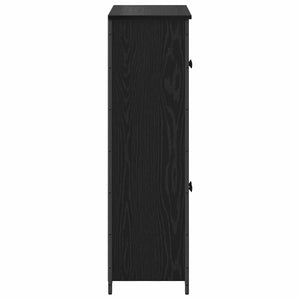 Highboard Μαύρη Οξυά 62 x 32 x 106,5 εκ Επεξεργασμένο Ξύλο