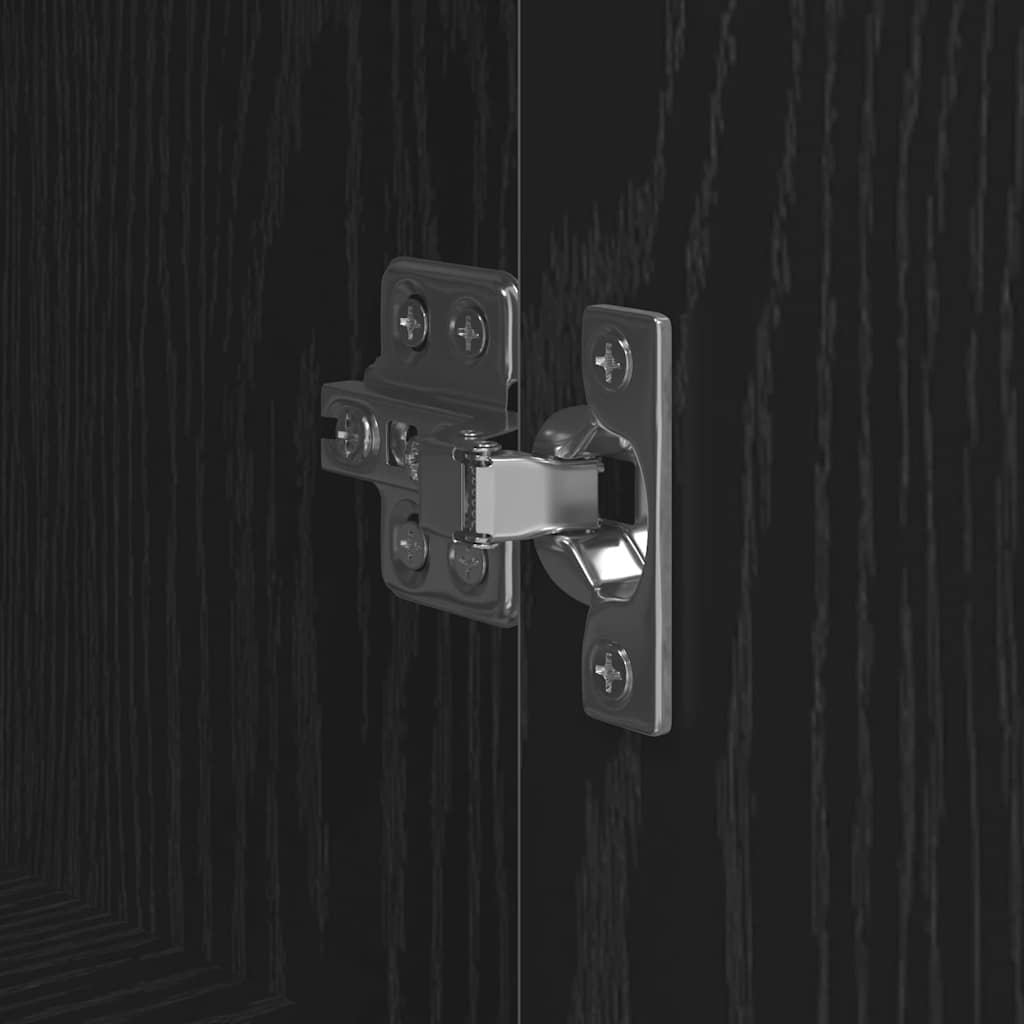 Highboard Μαύρη Οξυά 62 x 36 x 121,5 εκ Επεξεργασμένο ξύλο - Pakobazaar