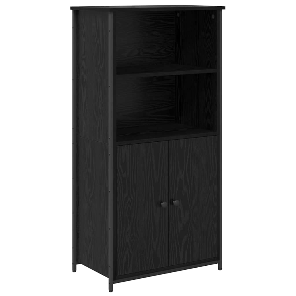 Highboard Μαύρη Οξυά 62 x 36 x 121,5 εκ Επεξεργασμένο ξύλο - Pakobazaar