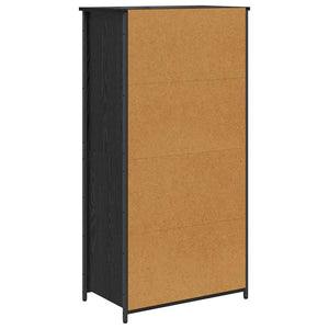 Highboard Μαύρη Οξυά 62 x 36 x 121,5 εκ Επεξεργασμένο ξύλο - Pakobazaar