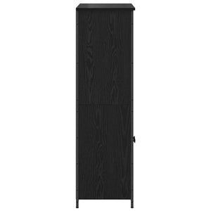 Highboard Μαύρη Οξυά 62 x 36 x 121,5 εκ Επεξεργασμένο ξύλο - Pakobazaar