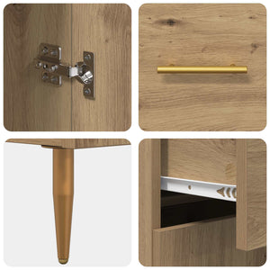 Πλαϊνό γραφείο με συρτάρι Artisan Oak 69,5 x 34 x 90 εκ. - Pakobazaar